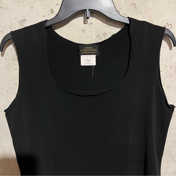 Linda Lundstrom Black Tank Top Women’s Size 8 Scoop Neck - Picture 2 of 7